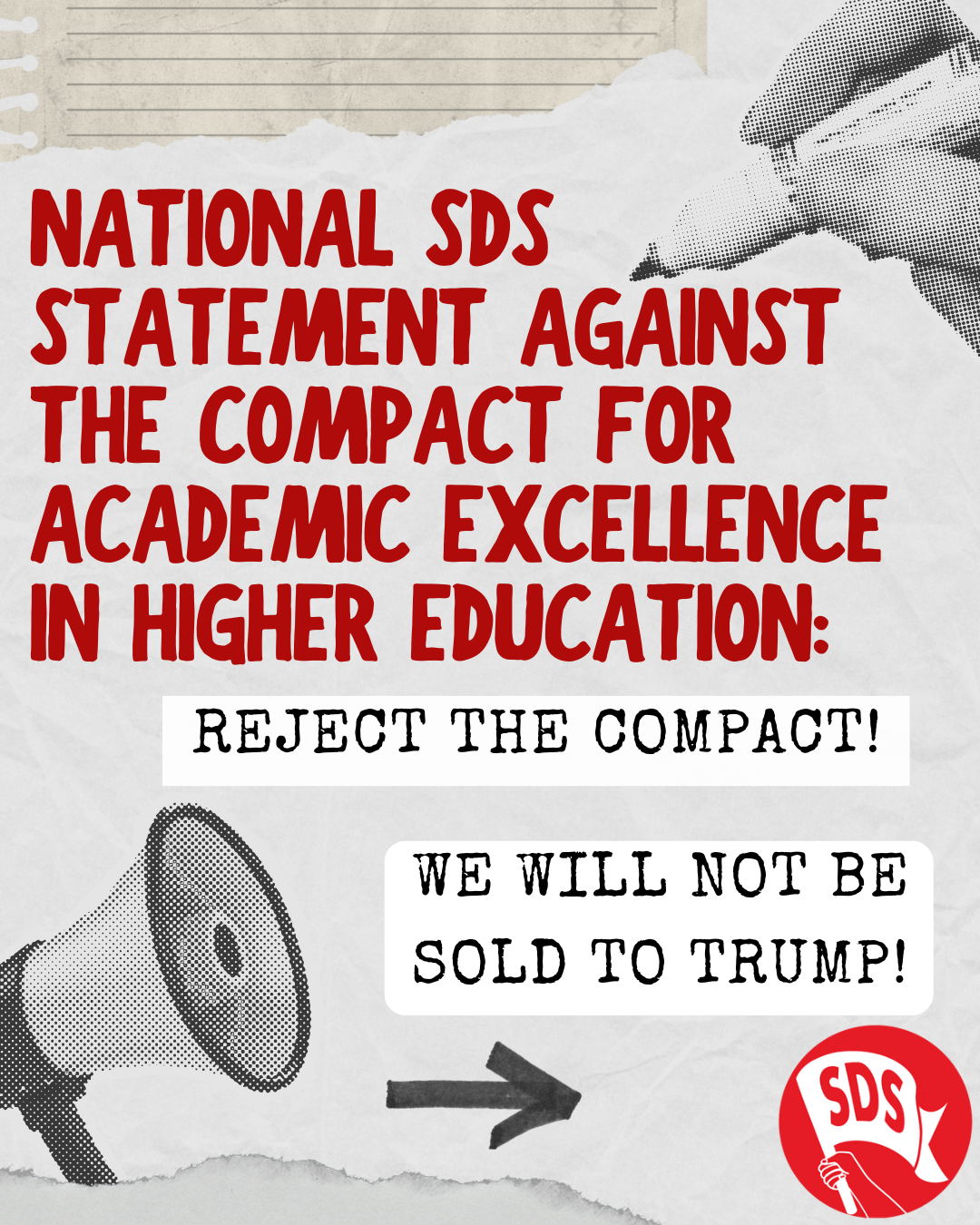 National SDS Statement Against the Compact for Academic Excellence in Higher Education: Reject the Compact!