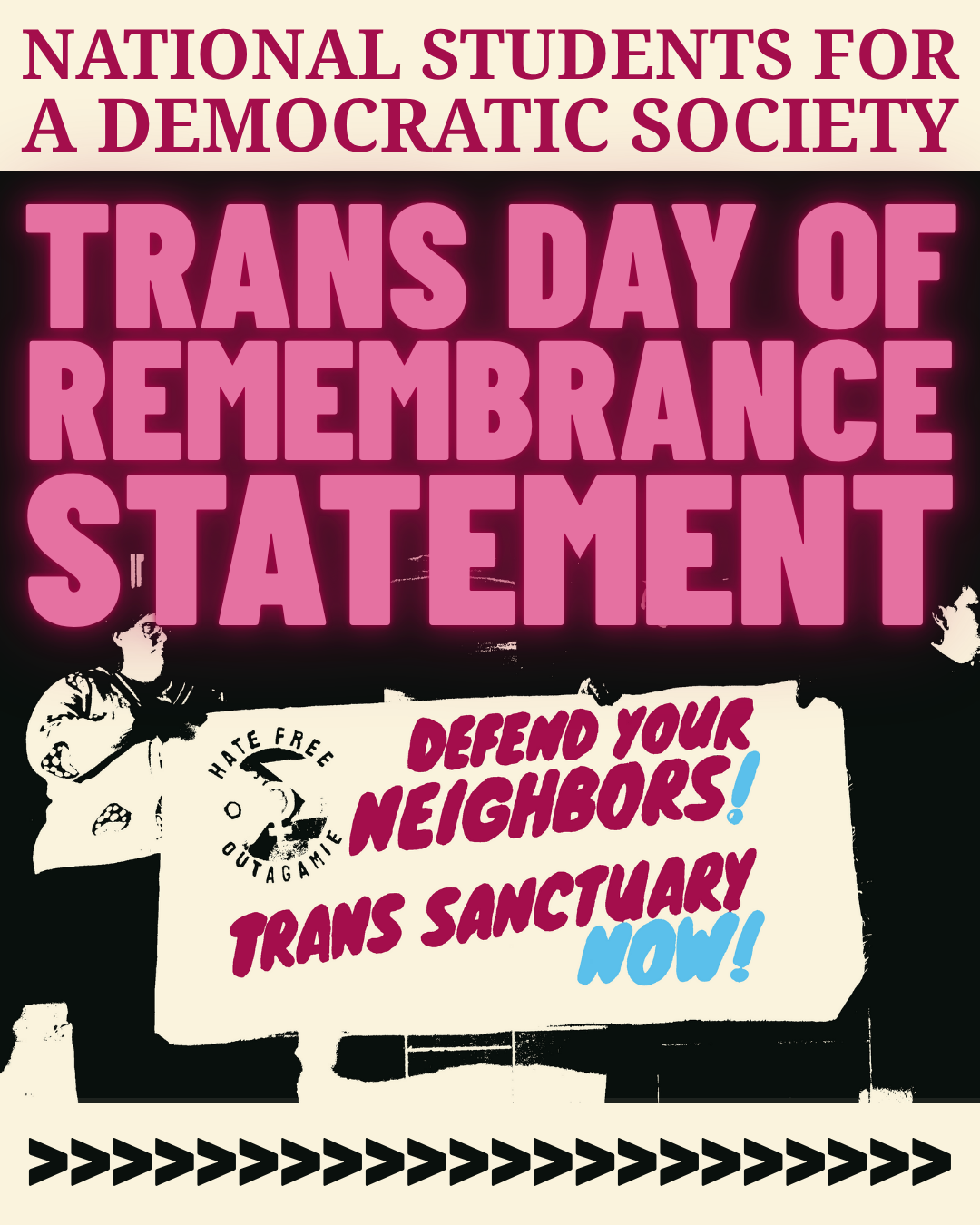 National SDS Commemorates Trans Day of Remembrance