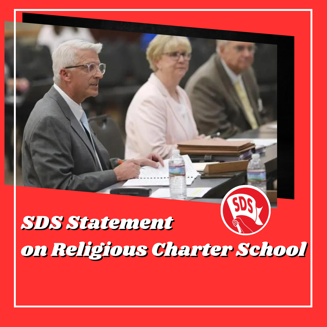 SDS Statement on Religious Charter School