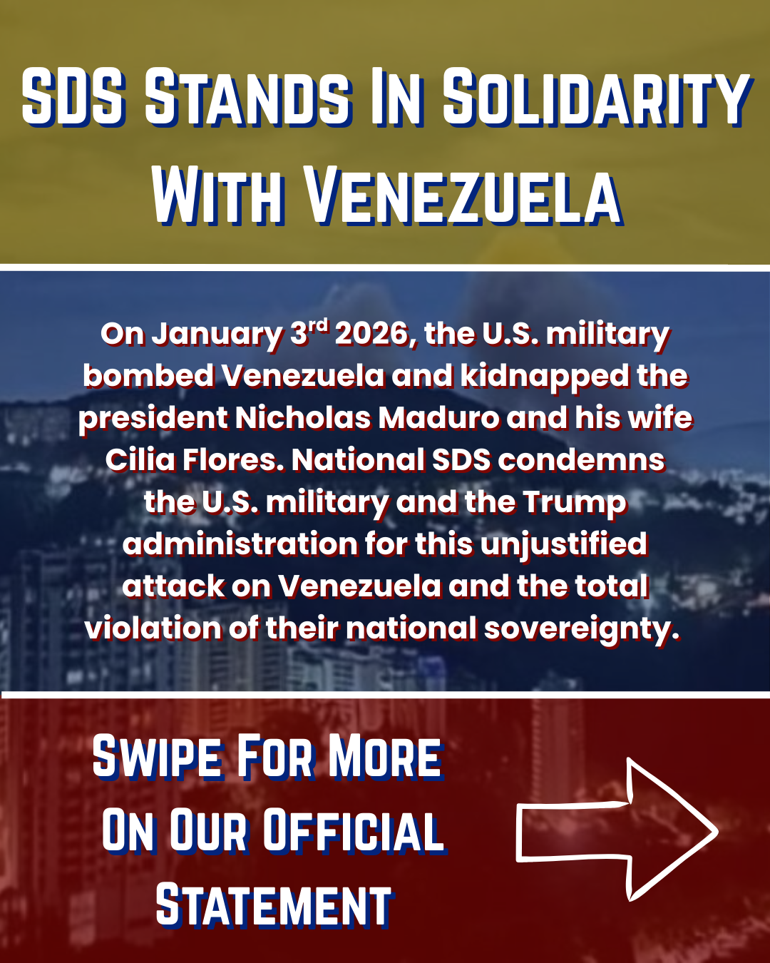 SDS Stands in Solidarity with Venezuela