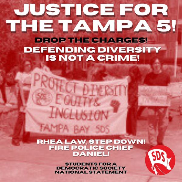 Justice for the Tampa 5! Defending Diversity is not a crime!