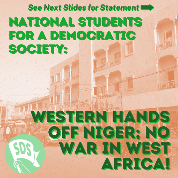 Western Hands off Africa: No War in West Africa!