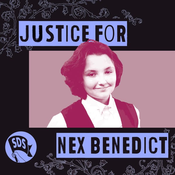 National SDS Calls for National Day of Action for Nex Benedict on March 31st